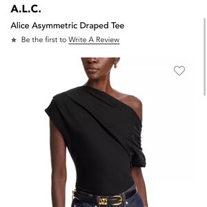ALC Alice Asymmetric Draped Tee, XS